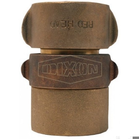 Dixon Expansion Ring Coupling, 1-1/2 in Nominal, NST NH End Style, Brass, Domestic RD15193F